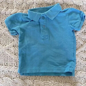 Zara 6-9 months blue short sleeve polo shirt​‎